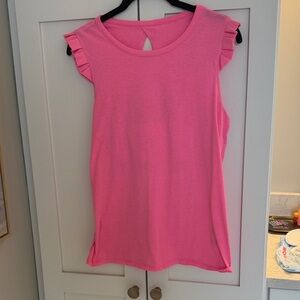 Lilly Pulitzer Pink Ruffle Sleeve Top